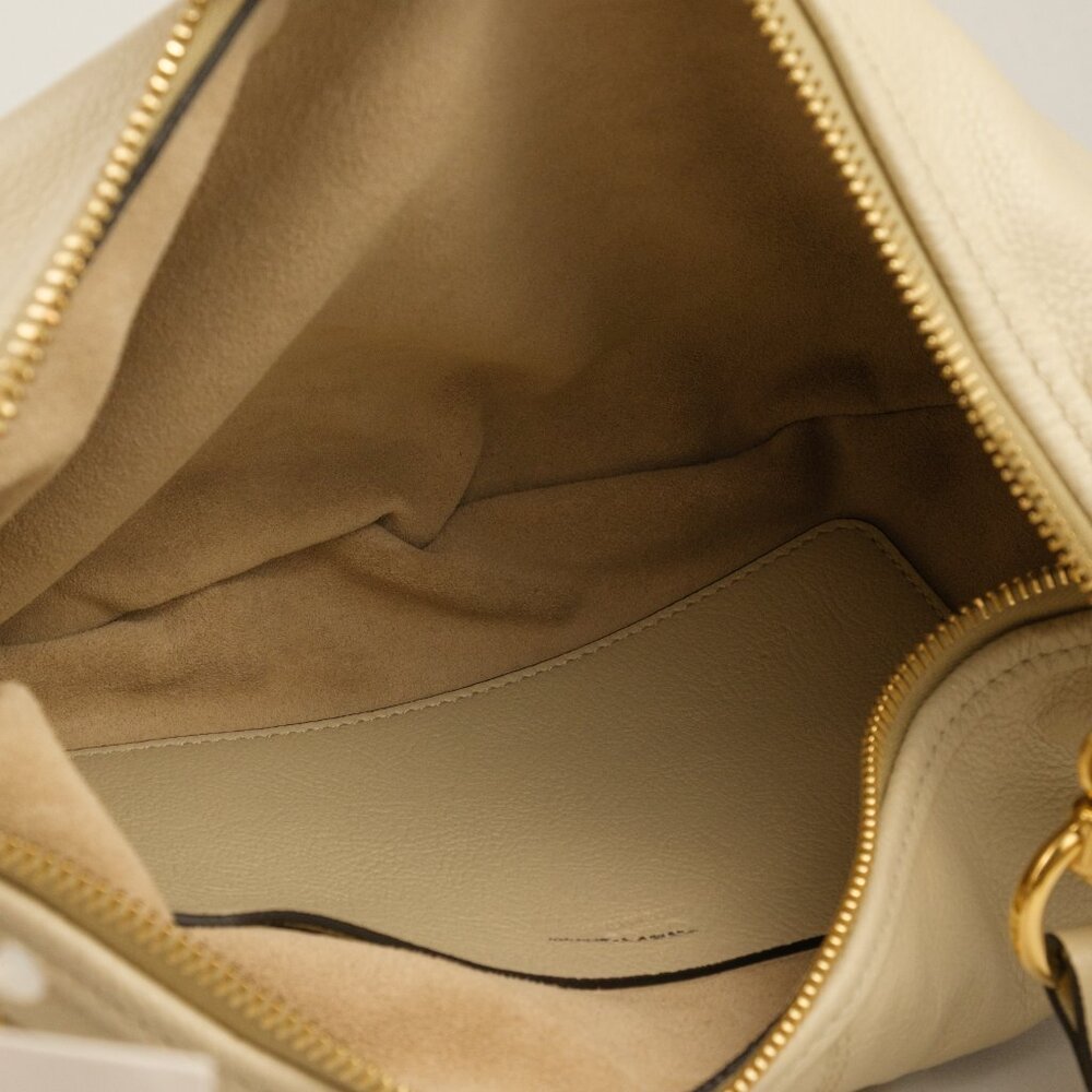 Chloe Beige Shoulder Bag with Gold Rings - Picture 6 of 16